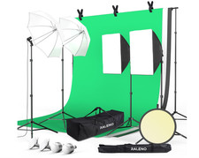Kit Estudio Fotogr fico con Softbox, Paraguas LED y Pantalla Verde 5500K