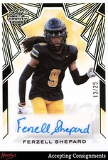 2025 Leaf Trinity Clear Autographs Green #CAFS1 Ferzell Shepard AUTO 13/25