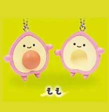 Gacha Qualia Hugging Food Mini Figure Charms Capsule Toy White Peach