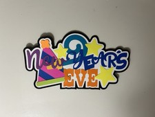 New Year  s Eve Scrapbook Title Handmade Paper Pieced Die Cut