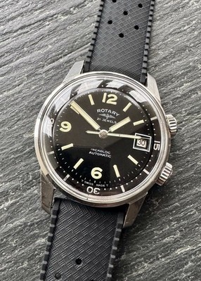 SELTENE VINTAGE ROTATION KOMPRESSOR DIVER HERREN ARMBANDUHR UM:1960-70 er JAHRE