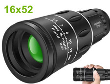 16x52 RUBBER ARMORED MONOCULAR TELESCOPE-NEW IN BOX