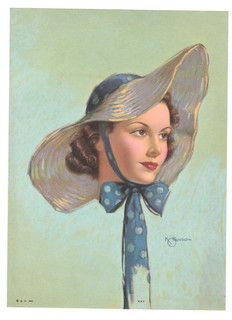 K O . MUNSON " kay " 1940s PIN UP/GLAMOUR litho print /VG