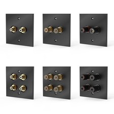 Speaker Binding Post Faceplate Audio Terminal Panel Banana Female Hifi Y Socket