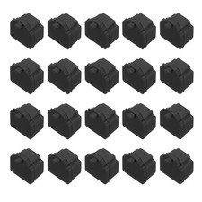 Black RJ11 Port Duct Covers Caps, Silicone Anti-Dust Plugs Caps, Pack of 50