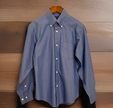 Brooks Brothers Non-Iron Boys Blue Button Down Shirt Long Sleeve Size 8 Cotton