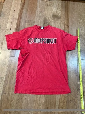 Vintage Independent Truck Co Skate Tee Size L NHS 90s Skateboarding T-Shirt Red