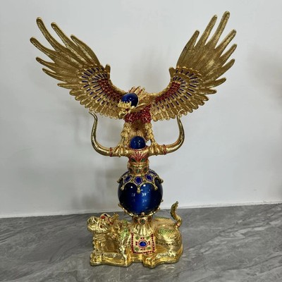 Chinese Metal Ornaments Kylin Golden Eagle Dragon Diamond Ball Souvenir