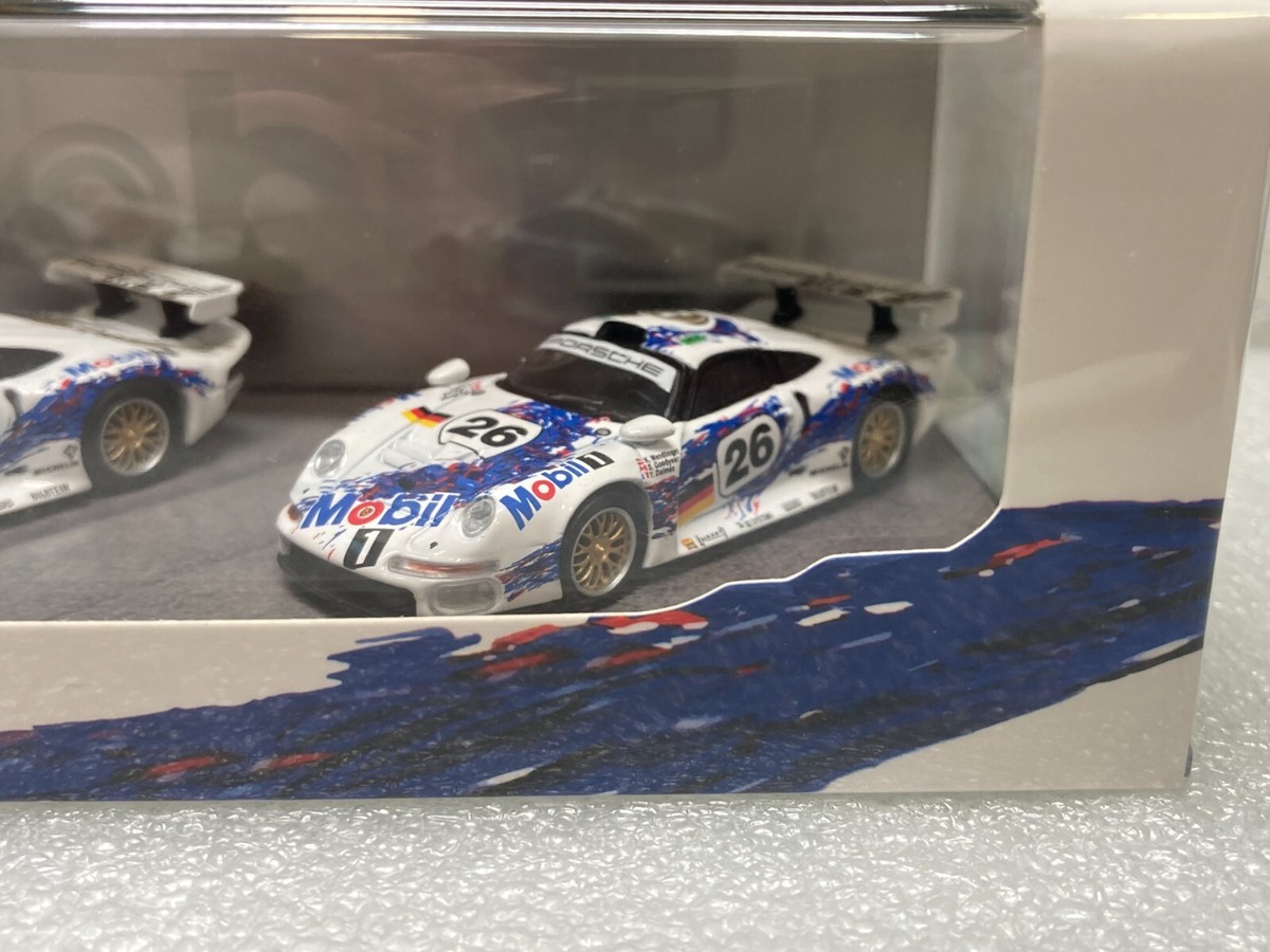 Sparky 1/64 Porsche 911 GT1 2-car set 24h Le Mans 1996 25 26 ESSO