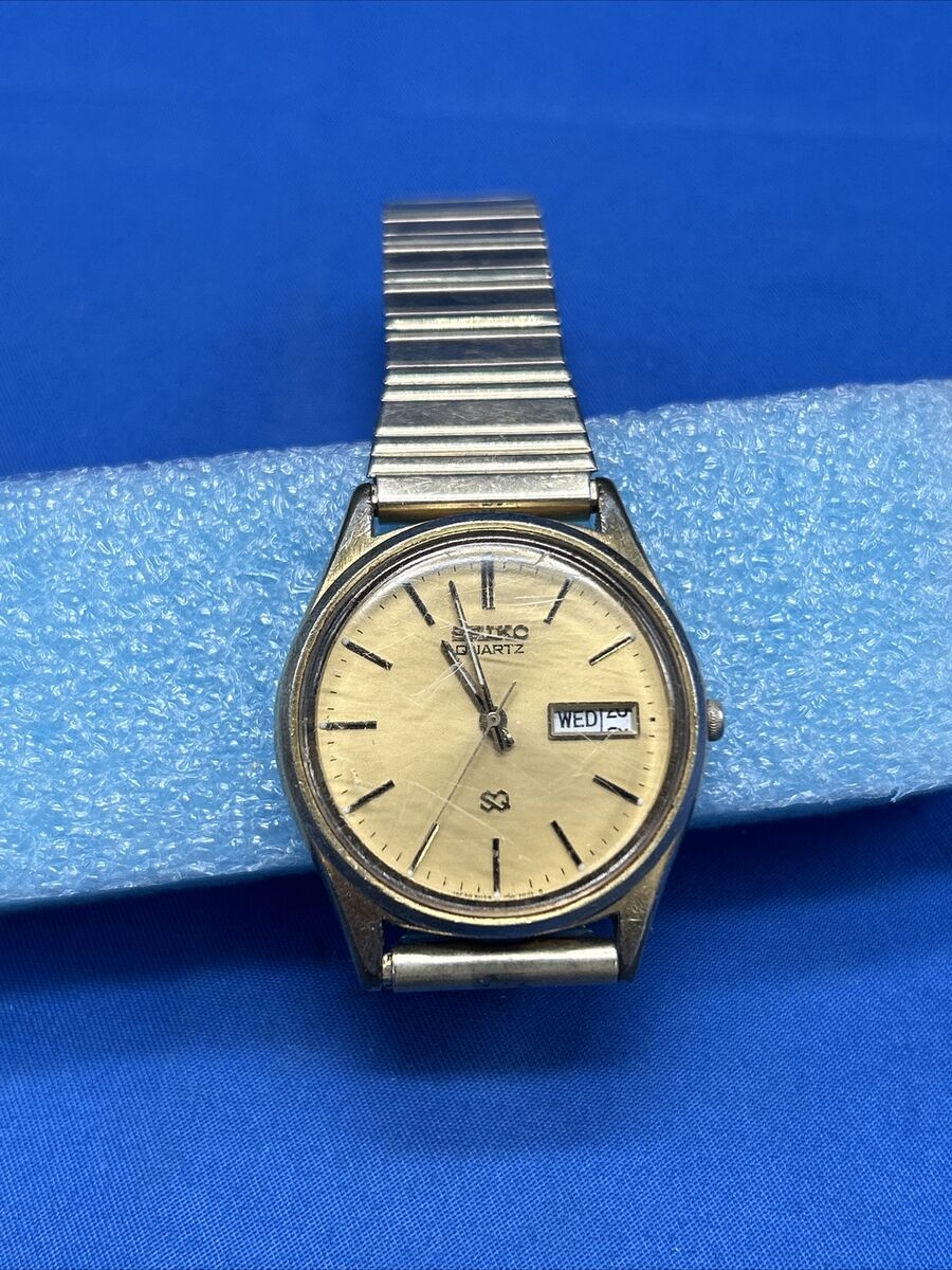 Vintage Mens Seiko 5h23 7009 Gold Tone Quartz Watch New Vintage Mens Seiko 5h23 7009 Gold Tone Quartz Watch New