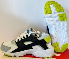 NEW  Nike Kid's Huarache Run GS White/Cyber-Photo Blue Sneaker Shoes