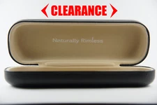 Naturally Rimlessglasses case (6 ¼ x 2 ¼in) Black texture