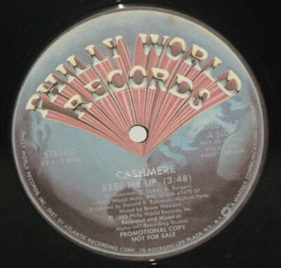 CASHMERE Keep Me Up 12'' Promo VG+ Plays Well 1985 Philly World Bruce Weeden