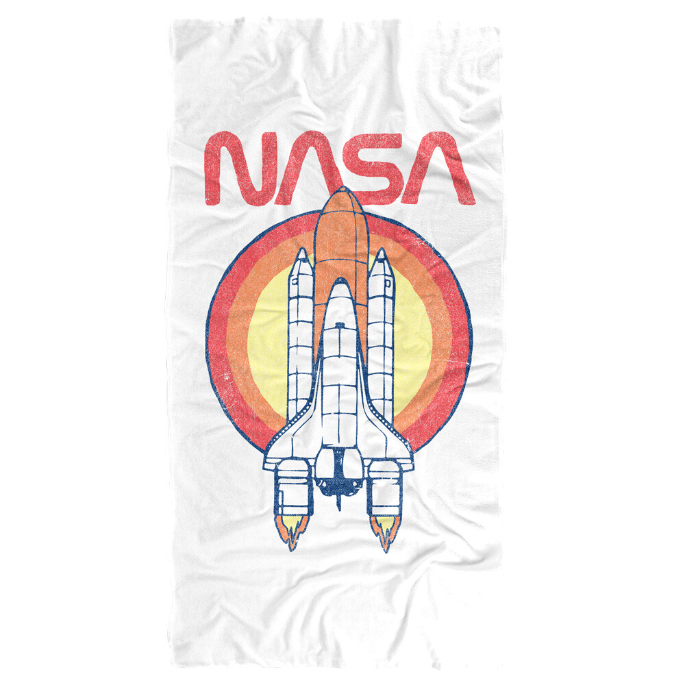 NASA Licensed Space Shuttle Circle Design Beach Towel 30x60 Inches