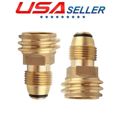 #ad 2 Pcs POL to QCC1 Propane Tank Adapter 100 lb LP Tank Valve to Type 1 Fitting $13.89