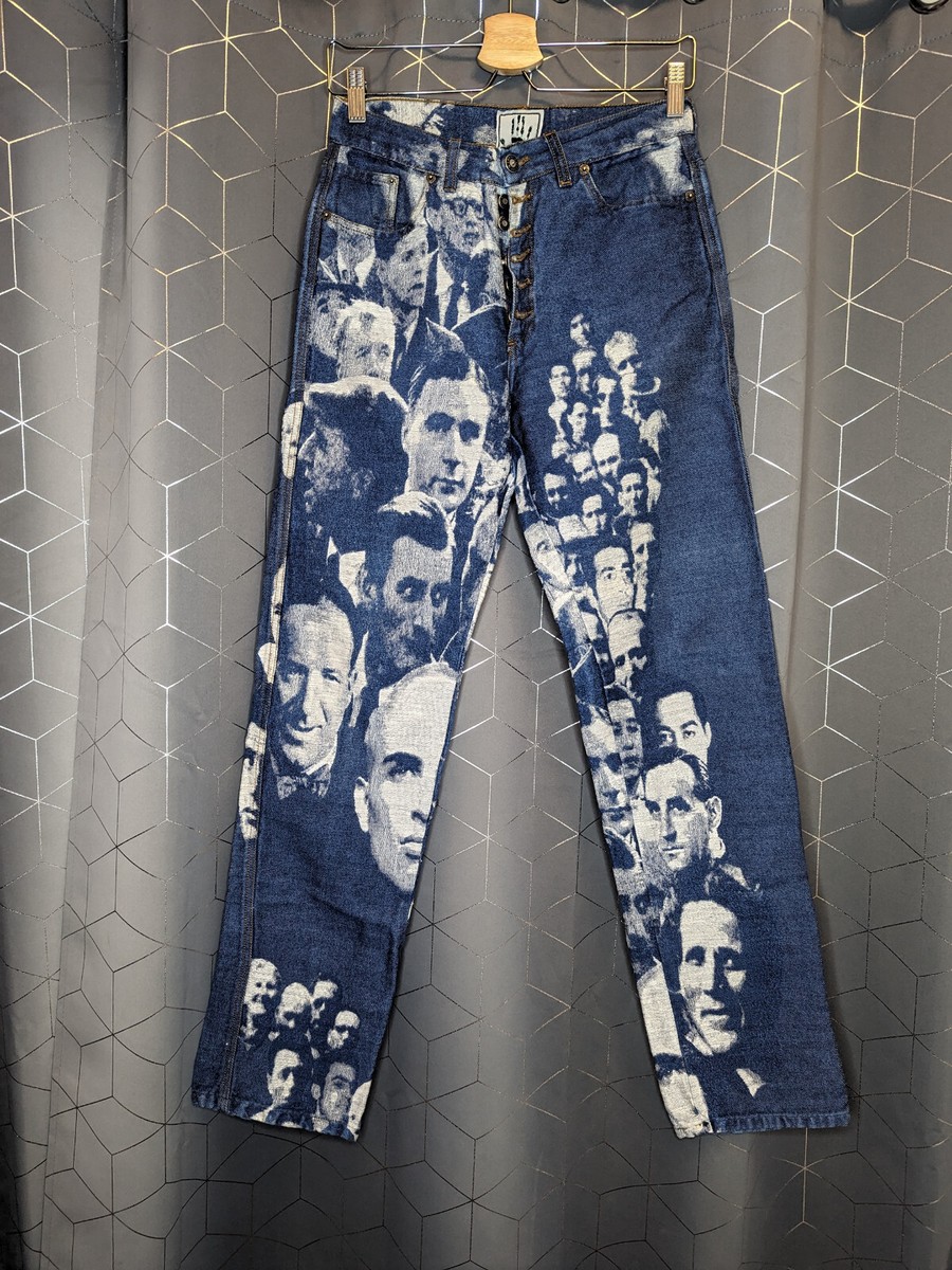 RARE!!! Men's Jean Paul Gaultier 1992 Jacquard Face Denim RARE!!! Men's Jean Paul Gaultier 1992 Jacquard Face Denim