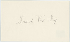 Frank Pop Ivy Edmonton Eskimos Autographed Signed Index Card AMCo COA 29170