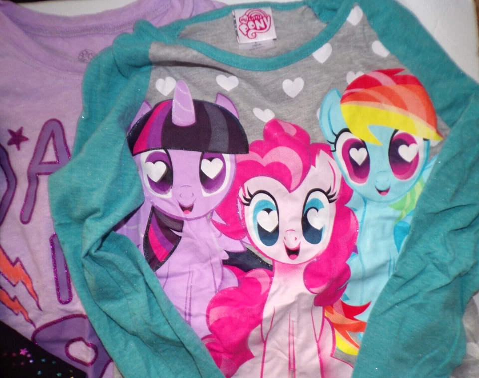 4 ct GIRLS lot XL Place tee & Cat&jack pant Little Pony L tee & Twirl tee R1 - Image 2 of 4