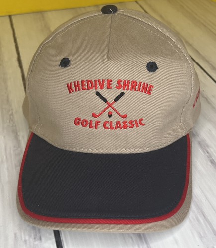 Khedive Shrine Golf Classic Hat Khaki Hook And Loop Eagle Haven Golf 