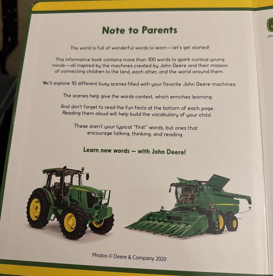 John Deere Kids 100 First Words by Jack Redwing (2020, Children's Board