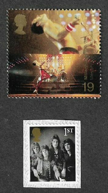 QUEEN FREDDIE MERCURY MUSIC SINGER 1999 + 2020 SPECIAL STAMPS
