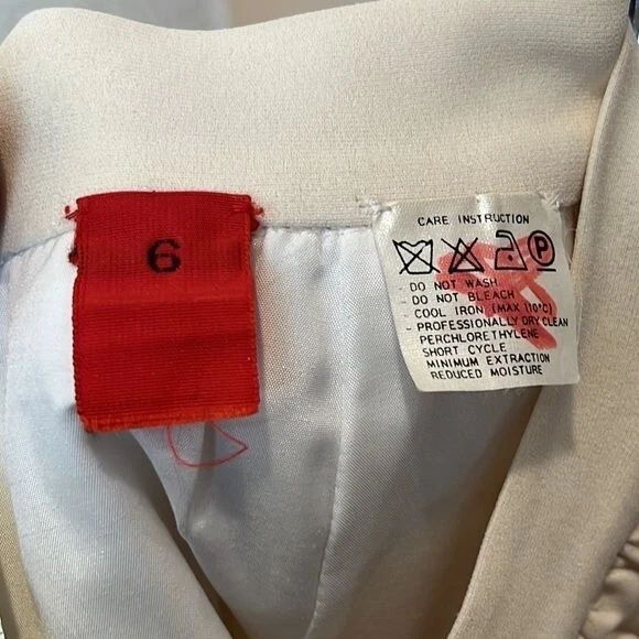 Falda Crema Seda Italiana Vintage Valentino Mujer EXTRA PEQUEÑA Foto 4 de 4