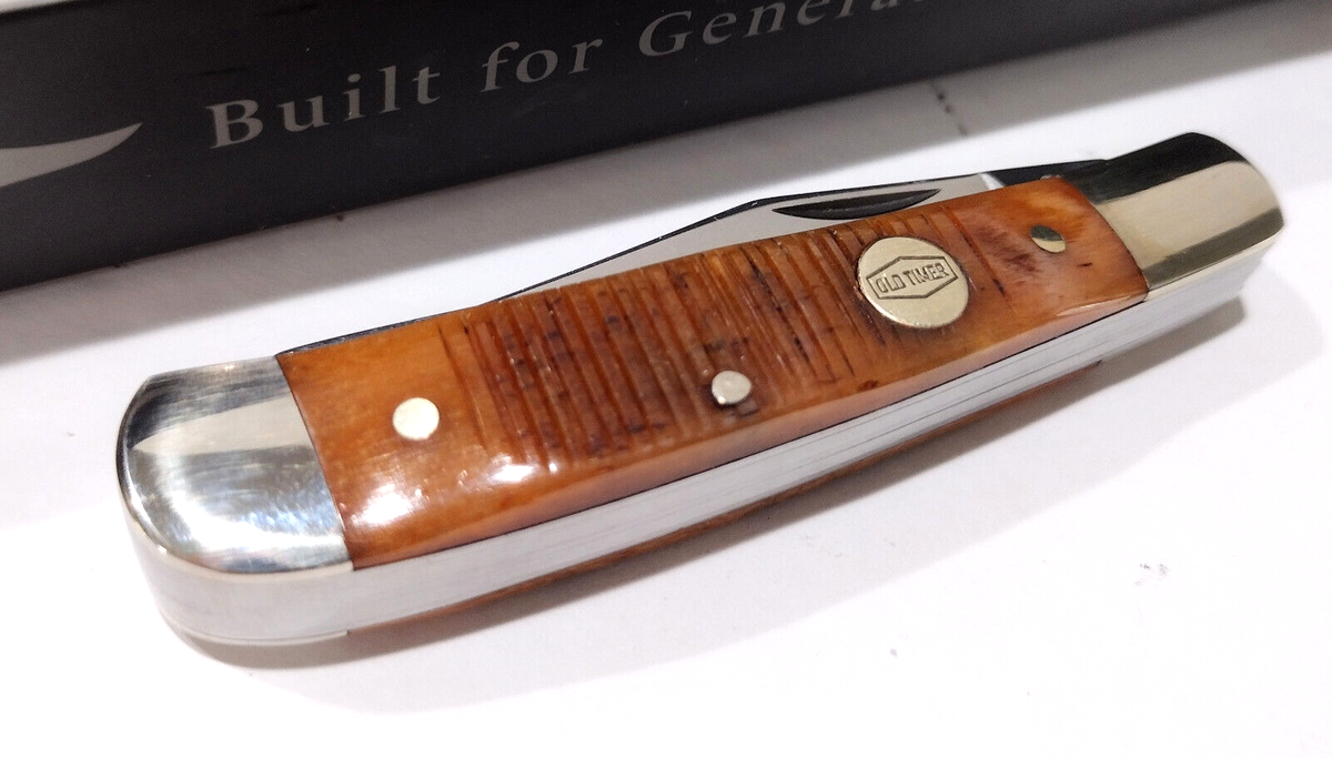 New USA Schrade Old Timer Generational Series Bone 94OTG Trapper