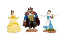 3pc Beauty & The Beast Playset 3 Figure Cake Topper *Fast Shipping* Toy Doll Set