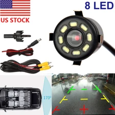 170° 8 LED Car Rear View Backup Reverse Camera  Night Vision Waterproof Cam US