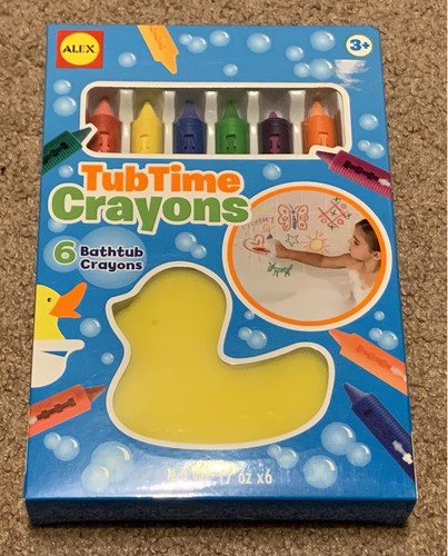 Alex Rub a Dub Draw in the Tub Bath Crayons - 6 Kids Bath Crayons & Duck Sponge - 第 3/12 張圖片