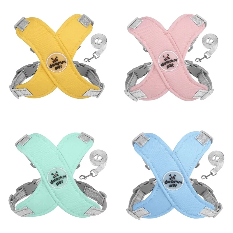 Dog Harness No Pulls No Choke Reflective Vest with Leash for Small Dogs