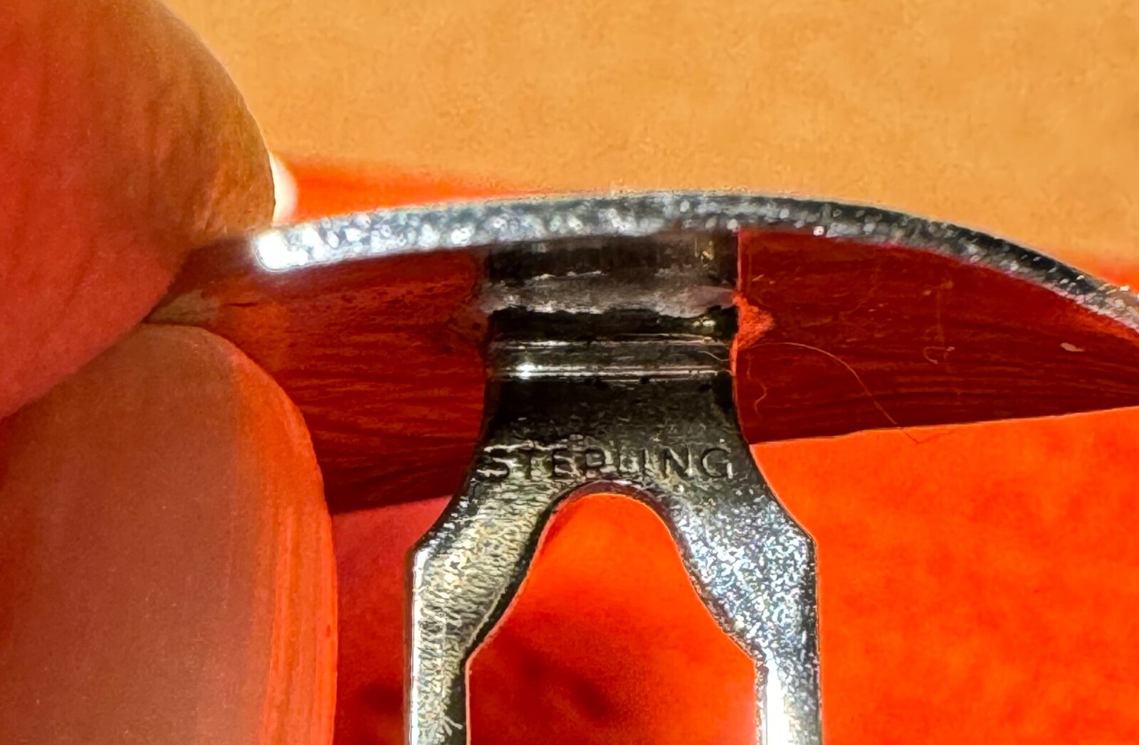 sterling silver triangular cuff links vintage '70… - image 4