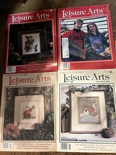 Lot of 4-Leisure arts cross Stitch magazines And 1 Cross Stitch Country Crafts