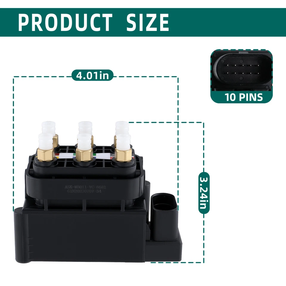 Bloque de válvula de suspensión neumática para Mercedes Benz S63 AMG S65 AMG S350 S400 S550 S600 Foto 2 de 4