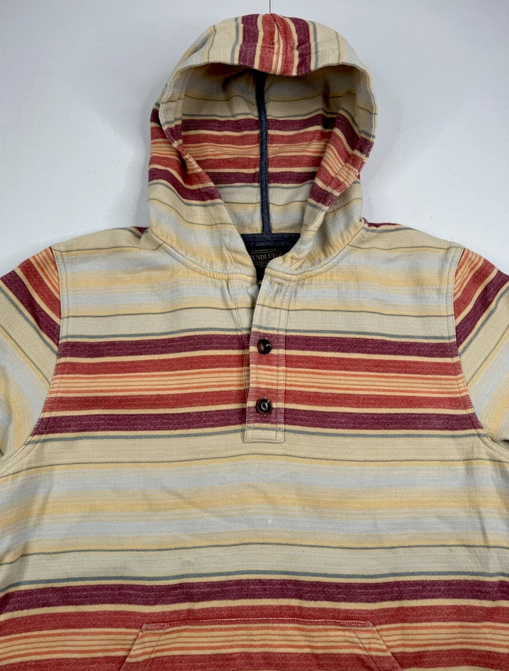 Pendleton Hoodie Mens Surf Baja Southwestern Striped Pullover Beach Sweatshirt S - Image 2 of 4