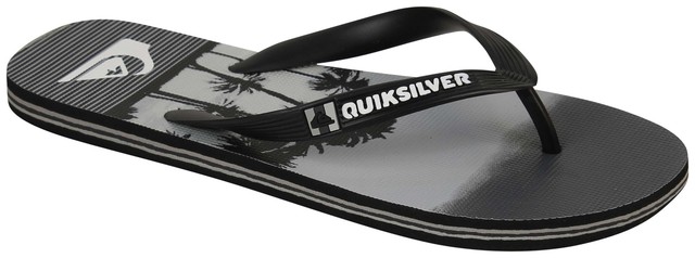black quiksilver flip flops