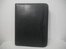 Day Timer 3 Ring Black Zippered Retractable Drop Handle Organizer Planner Cover