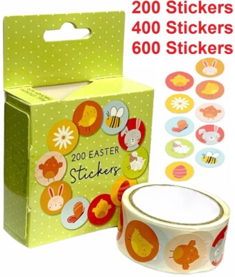 Frohe Ostern Hase Ei Hase Küken Etiketten Aufkleber Geschenk Basteln Box Sticker