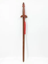 Dark Solid Wood Cosplay Practice Training Wooden Arming Medieval Sword 37"