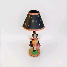 Witch TeaLight Lamp You Go Ghoul Resin Metal Shade Votive Halloween