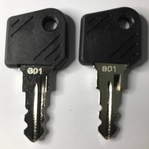 2x IGNITION KEY 801 FORKLIFT FORKLIFT PALLET TRUCK ANT LIME KEY