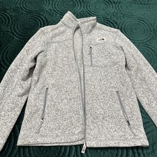 North Face Boys Large EUC Full Zip Fleece Jacket- Oatmeal