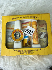 Burt's Bees Essential Kit Travel Size 5-Pc Lotion Foot Cream Cleanser Lip Balm