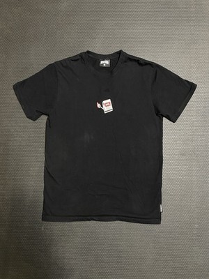 Ice cream Black cotton t-shirt with red and white graphic Size Medium