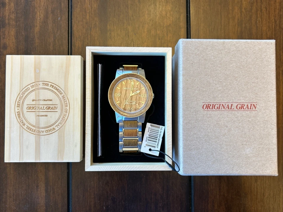 Original Grain The Brewmaster Barrel German Oak Mens Watch OG-10-003-BRWMST - Image 2 of 4