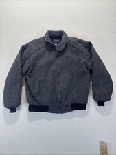 Vintage Manhattan Made in USA Wool Bomber Jacket Coat Mens L 42-44