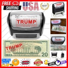 MAGA Stamp by - Donald Trump Lives Here - Red Ink Self Inking Rubber Stamp