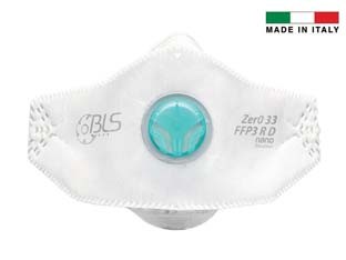 MASCHERINE C/VALVOLA FFP3 SERIE BLS ZERO FLAT IMBUSTATA SINGOLARMENTE- - 033 ...