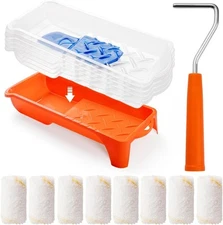 Paint Roller kit, 2 Inch 15 Pack Small 2 Kit, 15 Pack, light orange 