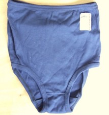 Vintage sze Large 1990s Senior Girls School Knickers PE Netball Briefs Navy Blue